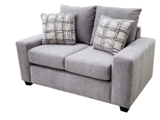Claudia Love Seat with 2 Accent Pillows - Gray,Instore